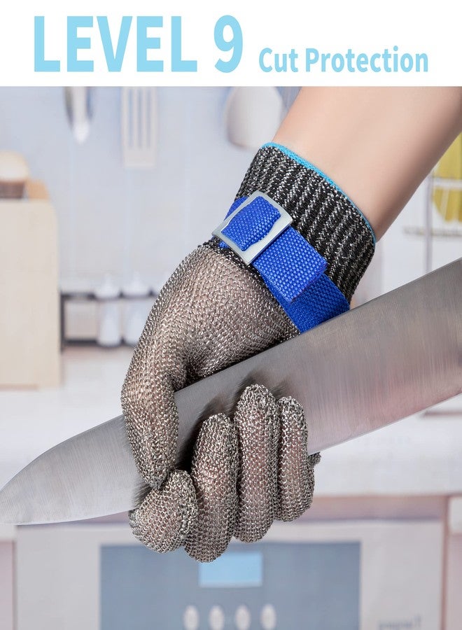 ARCLIBER Level 9 Cut Resistant Glove Stainless Steel Wire Metal Mesh Butcher Glove for Meat Cutting Oyster Shucking Chopping and Peeling - Image 2
